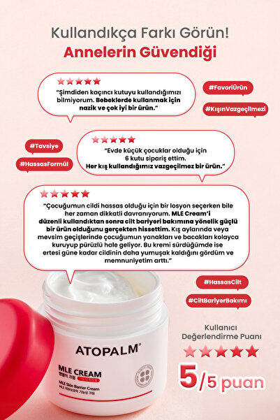 Atopalm Atopik Ciltlere Özel Cilt Bariyerini Destekleyen Yoğun Nemlendirici Krem MLE Cream 100 ml