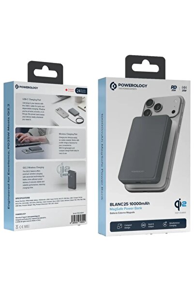 Powerology Blanc25 10000mah Magsafe Power Bank Grey