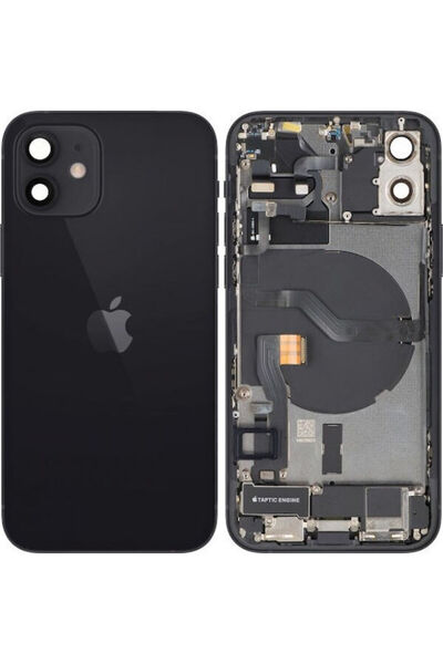 Apple Κάλυμμα Μπαταρίας Πίσω Γυαλί Μεσαίο Πλαίσιο iPhone 12 Πλήρη Αξεσουάρ Μα...