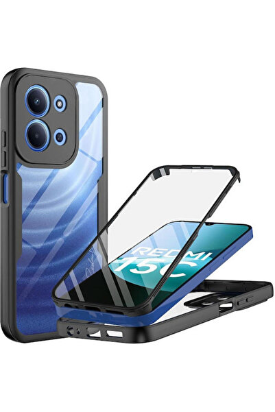 Techsuit ColorVerse 360 Πλήρους Κάλυψης Σετ Σιλικόνης με Σκληρυμένο Γυαλί Μαύ...