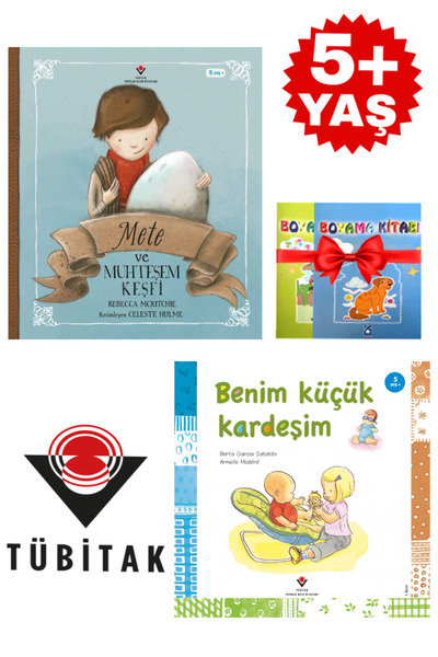 Tübitak Yayınları Mete and His Magnificent Discovery+My Little Brother (Ages 5+)
