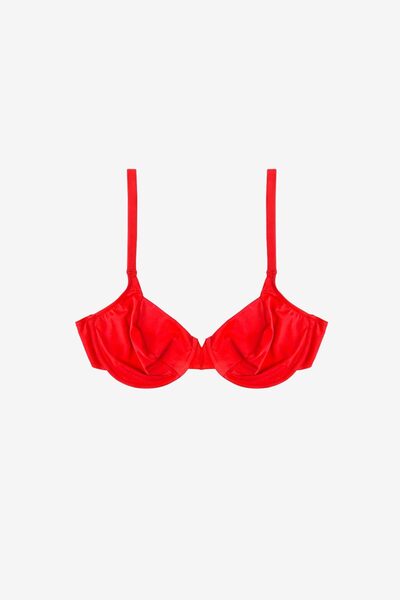 AYYILDIZ 63535 Top de bikini rosu neted