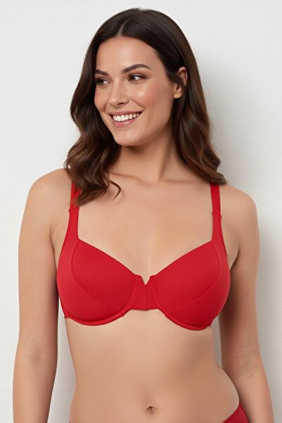 AYYILDIZ 63535 Kırmızı Toparlayıcı Bikini Üstü