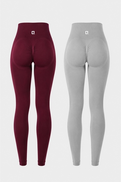 HARSFIT مجموعة من قطعتين من سراويل بريزا الرياضية ذات الخصر العالي بدون خياطة