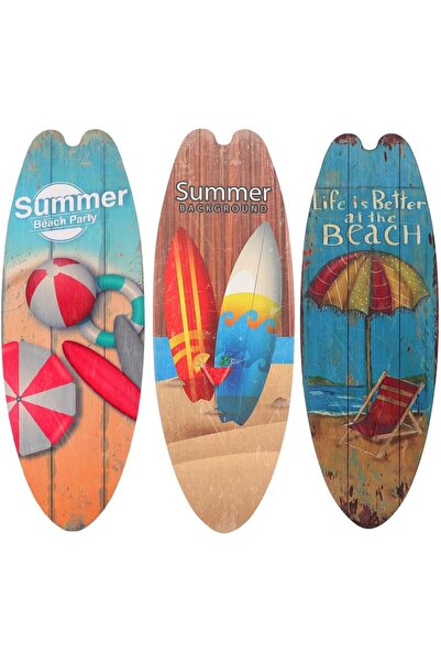 OEM Plăci decorative din lemn pentru surfing, pentru perete, set de 3 bucăți,...