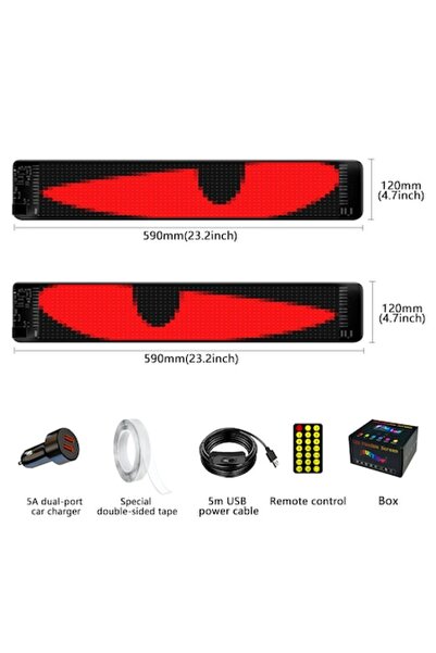 CDV PRODUCTS Set de afișaje tip ochi pentru camion, 2 ecrane flexibile, cu af...