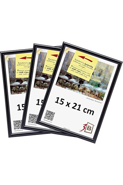 OEM Rame pentru Fotografii Clasice 15x21 cm Set de 3 Bucăți Acril Negru