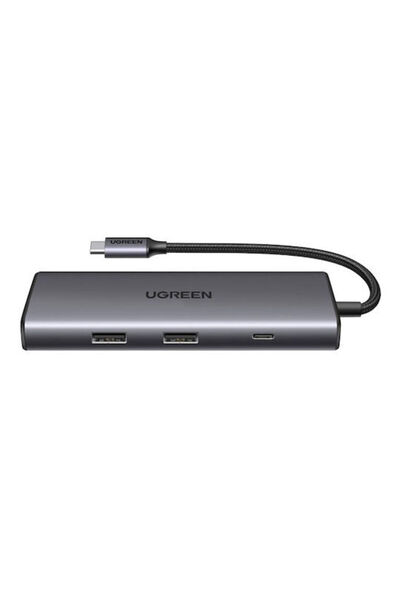 Ugreen CM498 Σταθμός σύνδεσης USB-C με HDMI 4K, PD, Ethernet και υποστήριξη γ...