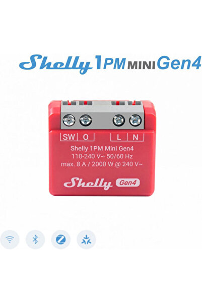 Shelly 1PM Mini Gen4 Έξυπνος Διακόπτης 1 Κανάλι Wi-Fi Bluetooth ZigBee & RF 8...