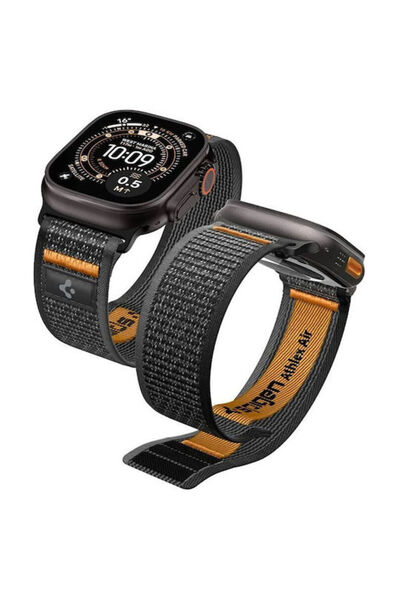Spigen Athlex Air 2 Λουράκι Active Μαύρο Πορτοκαλί Apple Watch 49mm 46mm 45mm...