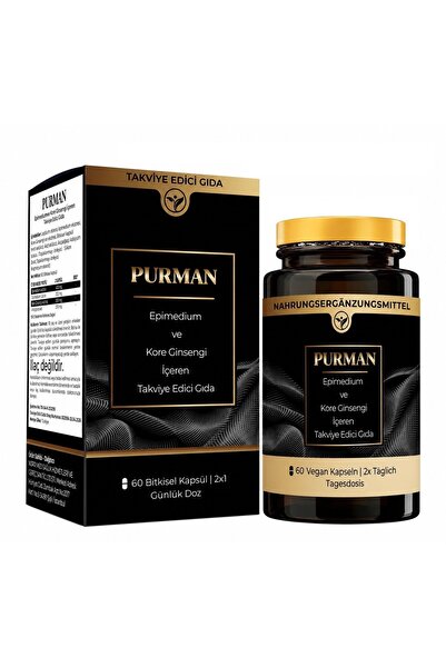 PURMAN Epimedium ve Kore Ginsengi İçeren Bitkisel Takviye Edici Gıda