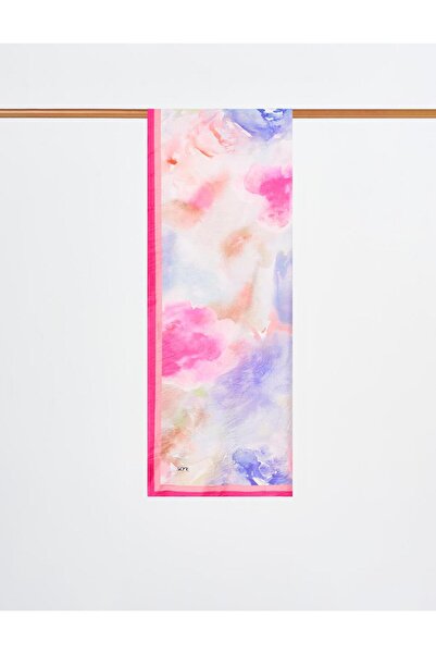 KYR Watercolor Patterned Viscose Shawl Pink