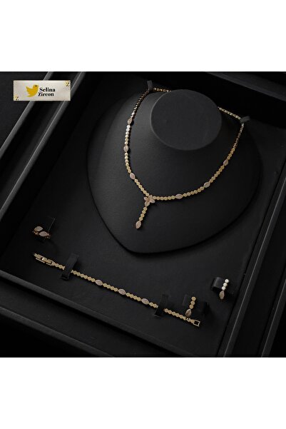 jewelrystore طقم اكسسوارات زركون بدقه الالماس مع العلبه