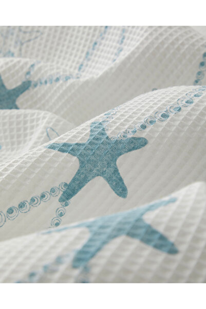 English Home Starfish Çift Kişilik Pike 200x220 cm Mavi