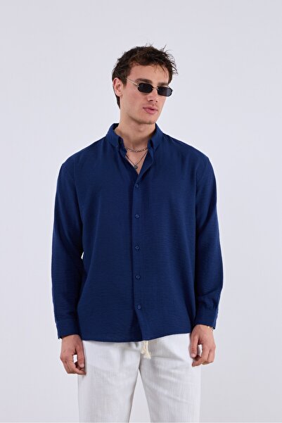 2512 Clothing قميص كتان بياقة بأزرار