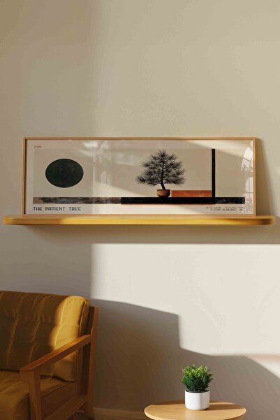 Buka Shops The Patient Tree Zen Bonsai Minimalist Panoramik Çerçeveli Tablo
