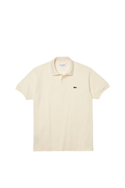 Lacoste L.12.12 تي شيرت بولو كلاسيكي للرجال باللون البيج