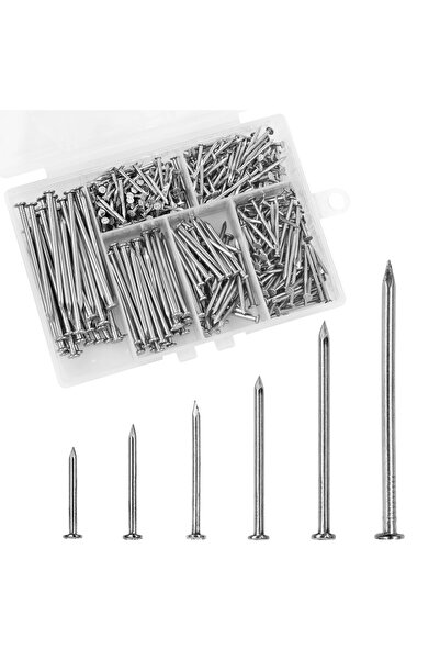 OMOTOOL 304 stainless steel nails set (480 pieces), picture hanging nails, wa...