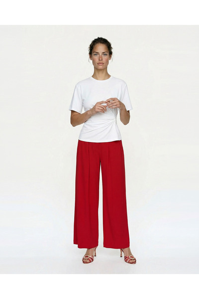 Noi Double Pleated Trouser Skirt