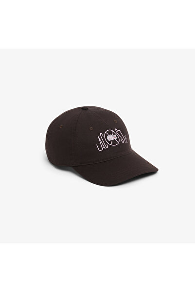 Lacoste Unisex Baskılı Kahverengi Şapka