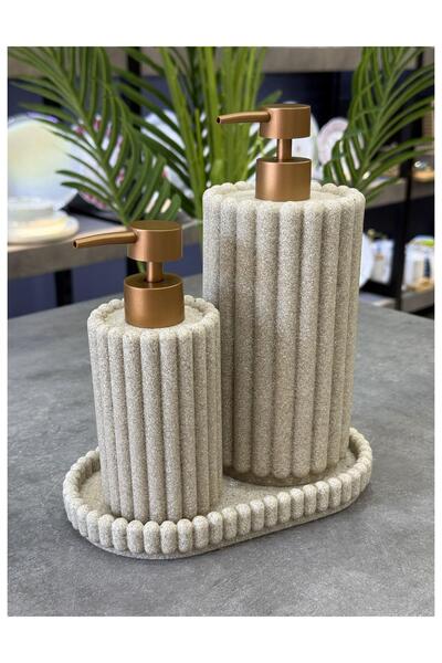 Doğudeko 2-Piece Luxury Polyurethane Liquid Soap Dispenser Set