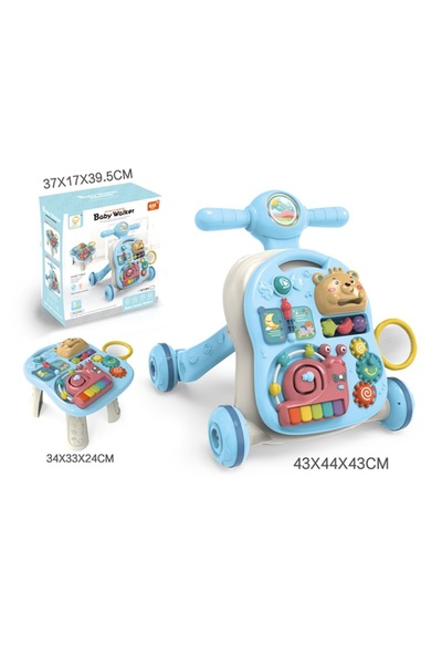 EMPORIO COLLECTION Εκπαιδευτικό Πολυλειτουργικό 3 σε 1 Περιπατητήρας Μπλε