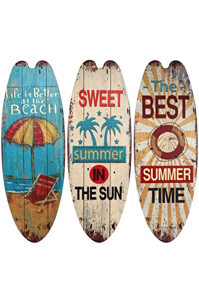 OEM Semn de perete din lemn în formă de placă de surf, decor pentru casă de p...
