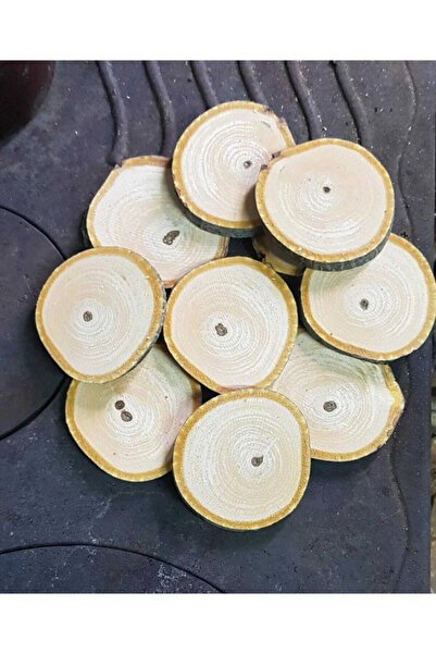 BFHOME Doğal Çay Tabağı 11-14 cm Doğal Ahşap Kütük, Doğal Kütük, Bardak Altığ...