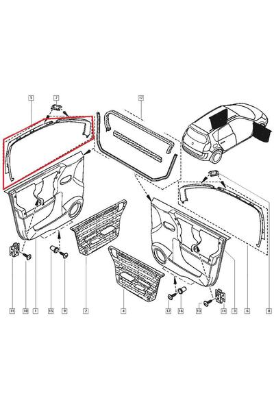 RapidAuto Ornament cheder usa fata stanga Renault Scenic 2, 7701475030