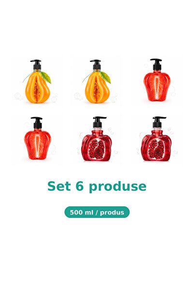 Tasty Set 6 Produse Tasty, Mix 2x Pepene Galben, 2x Capsuni, 2x Rodie