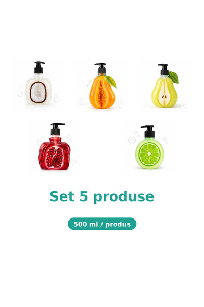 Tasty Set 5 Produse Tasty, Mix Cocos, Pepene Galben, Pere, Rodie, Lime