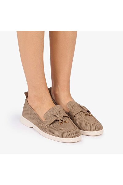 ANGEL BLUE MOCASINI dama TEXTIL CU DETALIU AURIU CRL1027 Culoare: KHAKI