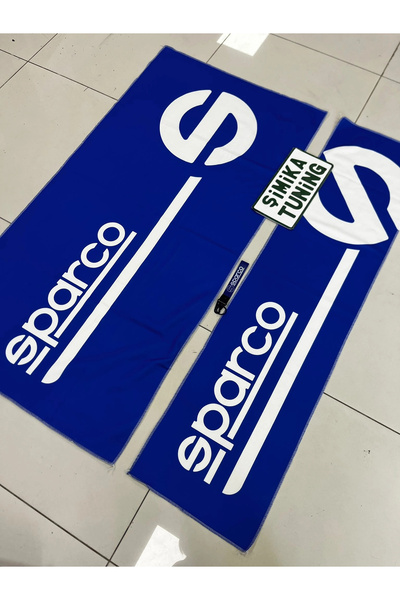 şimika tuning tuningmarketim Blue Sparco Torpedo and Back Towel Set 2 Pieces (Torpedo 35X135, Back Towel 70 X 135) (Keychain Gift)
