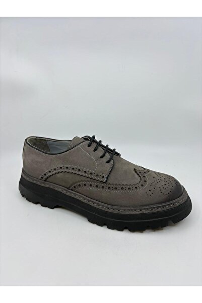 Papuccu Gray Nubuck Men's Leather Shoes