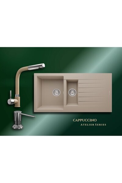 RealStone Cappuccino Atelier Series Troya 100 P005 & Sümela Premium Mutfak Ko...