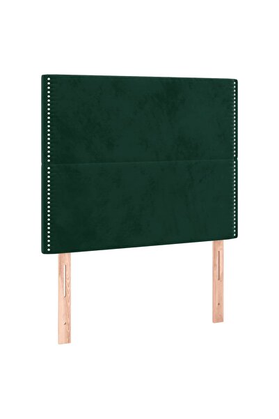 vidaxl Tăblie de pat verde închis 90x5x118/128 cm catifea