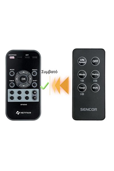 OEM Τηλεχειριστήριο SENCOR SFN5040 – Συμβατό Ανταλλακτικό για Ανεμιστήρες Οροφής