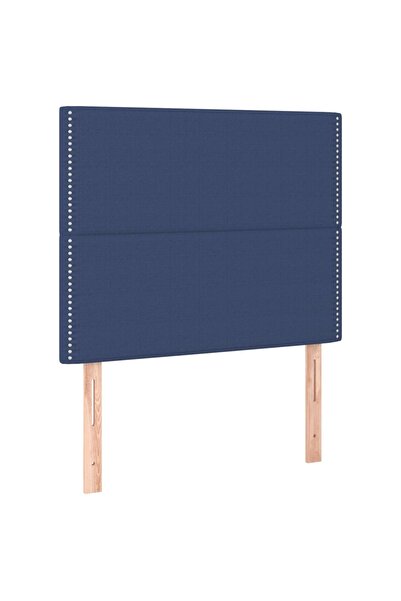 vidaxl Tăblie de pat albastră 90x5x118/128 cm, material textil