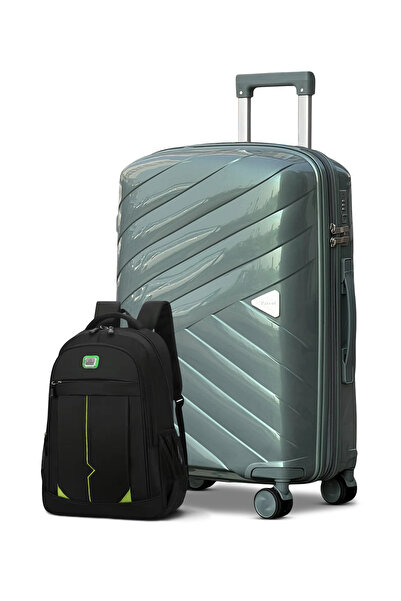 ZAAPPY Hard Shell Luggage With Travel Backpack Combo, 24 Inch, Lightweight Gl...