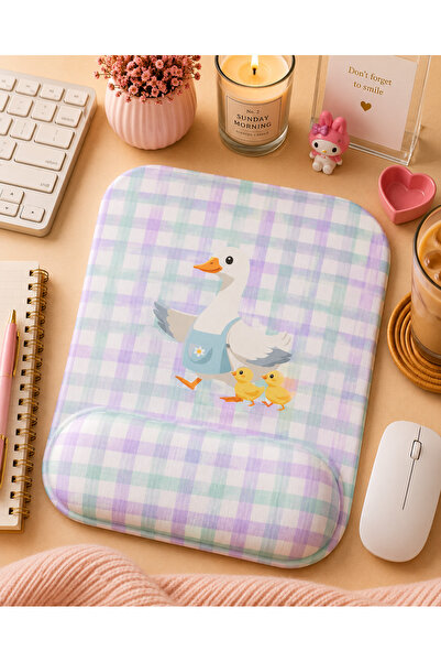 matizya Kaz ve Yavruları Desenli Bilek Destekli Mousepad 19x23 cm Ergonomik K...