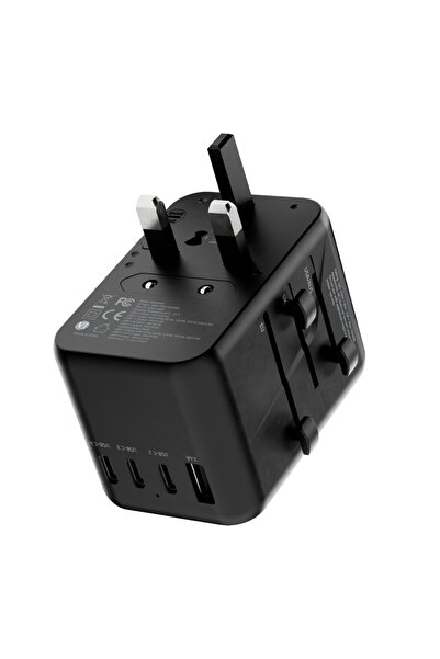 Powerology Universal Multi-Port Travel Charger Black