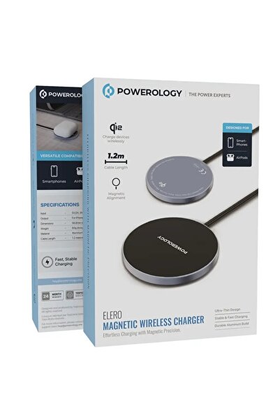 Powerology Elero Magnetic Wireless Charger Gray