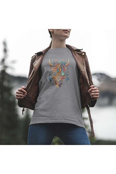 iLovePrints Abstract Skull Artwork Tshirt