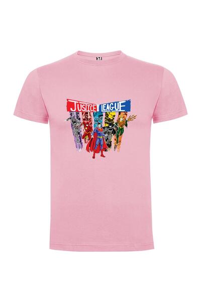 iLovePrints Striped Heroes United: Justice-League Style Tshirt