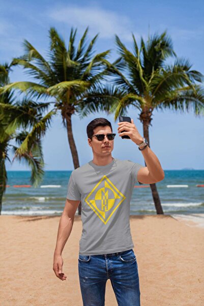 iLovePrints Abstract Yellow and Black Logo Tshirt