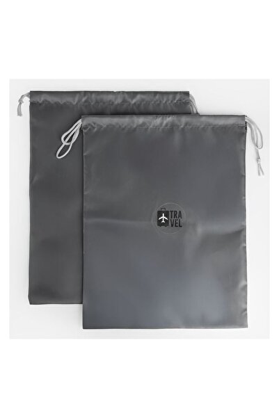 OEM Set 2 saci travel pentru haine murdare, 35x27 cm, gri, cu șnur, organizar...