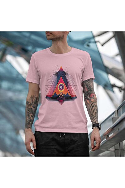 iLovePrints Abstract Cosmic Pyramid Tshirt