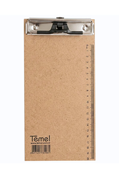 Temel 1/3 حامل أقلام خشبي مقاس A4 مع مشبك معدني