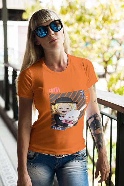 iLovePrints Smiling Girl with Cute Bunny Tshirt