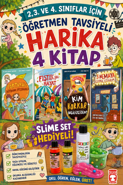 Timaş Çocuk TİMAŞ 2,3. VE 4.SINIFLAR İÇİN ÖĞRETMEN TAVSİYELİ HARİKA 4 KİTAP -...
